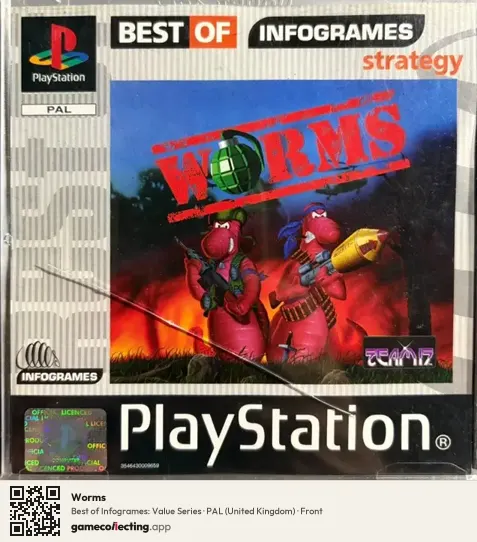 Worms PlayStation, United Kingdom box front