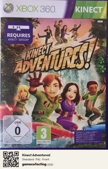 Kinect Adventures! Xbox 360, PAL box front