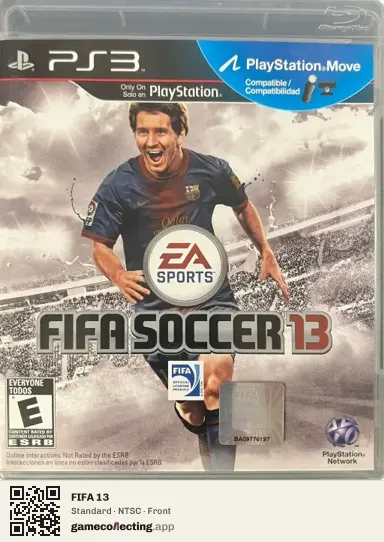 FIFA 13 PlayStation 3, NTSC box front