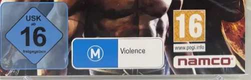 Tekken 6, the USK square on its front