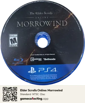 Elder Scrolls Online: Morrowind PlayStation 4, NTSC disc