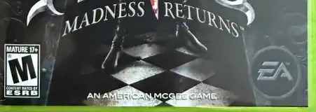 Alice: Madness Returns, the ESRB box on its front
