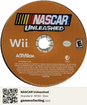 NASCAR Unleashed Nintendo Wii, NTSC disc