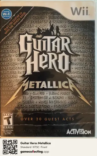 Guitar Hero: Metallica Nintendo Wii, NTSC box front