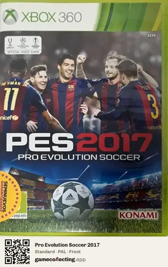 Pro Evolution Soccer 2017 Xbox 360, PAL box front