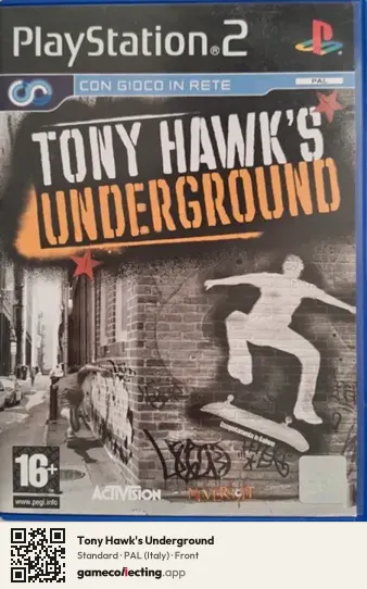 Tony Hawk's Underground PlayStation 2, Italy box front