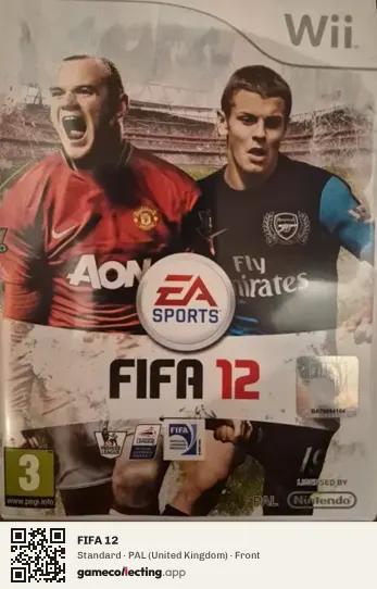 FIFA 12 Nintendo Wii, United Kingdom box front