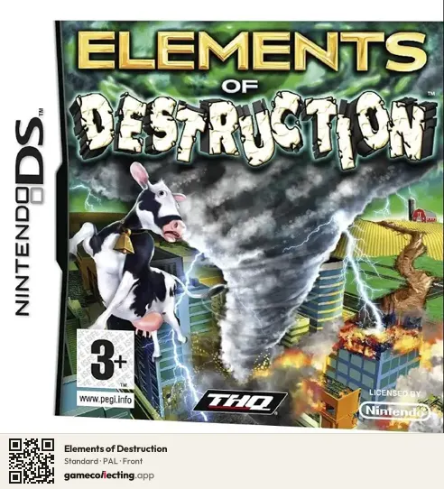 Elements of Destruction Nintendo DS, PAL box front