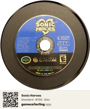 Sonic Heroes Nintendo GameCube, NTSC disc