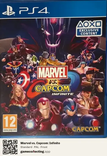 Marvel vs. Capcom: Infinite PlayStation 4, PAL box front