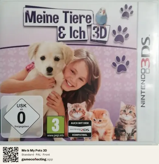 Me & My Pets 3D Nintendo 3DS, PAL box front