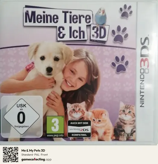 Me & My Pets 3D Nintendo 3DS, PAL box front