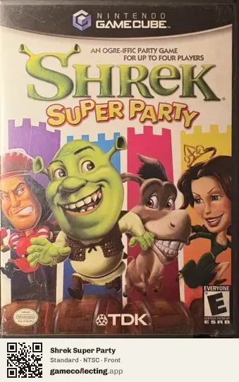 Shrek Super Party Nintendo GameCube, NTSC box front