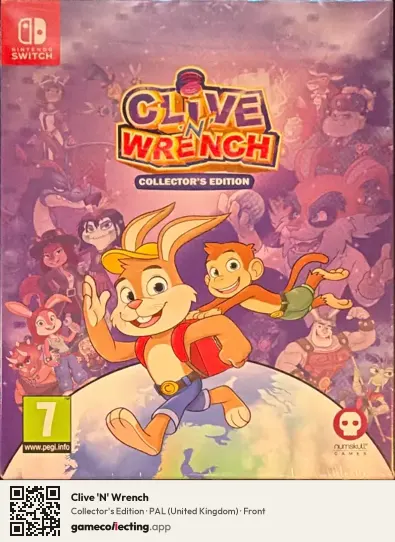 Clive 'N' Wrench Nintendo Switch, United Kingdom box front