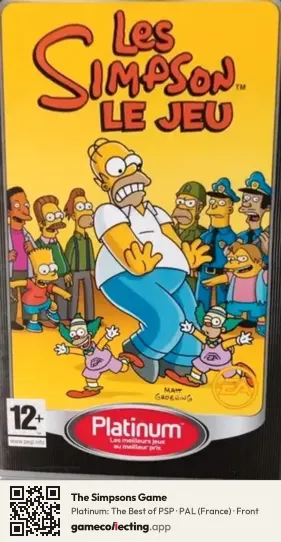 The Simpsons Game PlayStation Portable, France box front