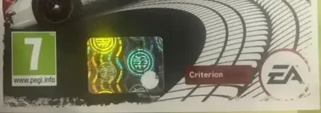 Need for Speed: Most Wanted, the PEGI square on its front