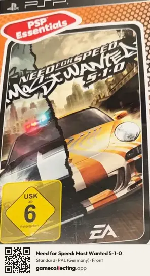 Need for Speed: Most Wanted 5-1-0 PlayStation Portable, Germany box front