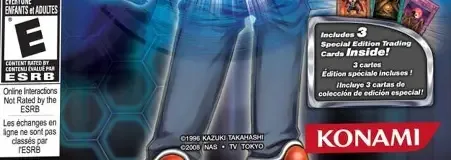 Yu-Gi-Oh! 5D's Duel Transer, the ESRB box on its front