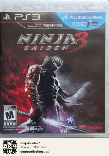 Ninja Gaiden 3 PlayStation 3, NTSC box front
