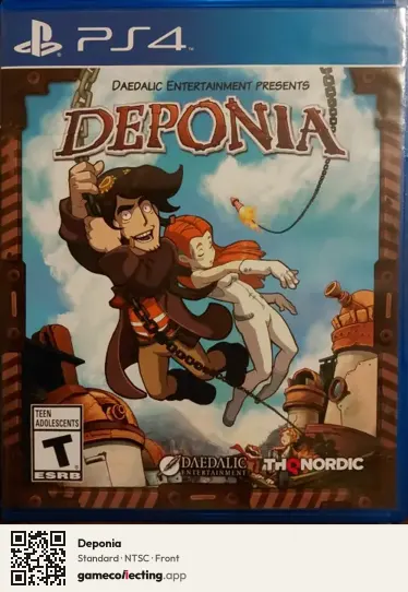 Deponia PlayStation 4, NTSC box front