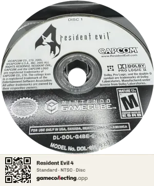 Resident Evil 4 Nintendo GameCube, NTSC disc