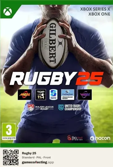 Rugby 25 Xbox Series X, PAL box front