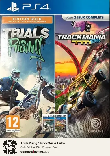 Trials Rising / TrackMania Turbo PlayStation 4, France box front