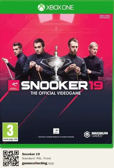 Snooker 19 Xbox One, PAL box front