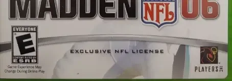 Madden NFL 06, the ESRB box on its front