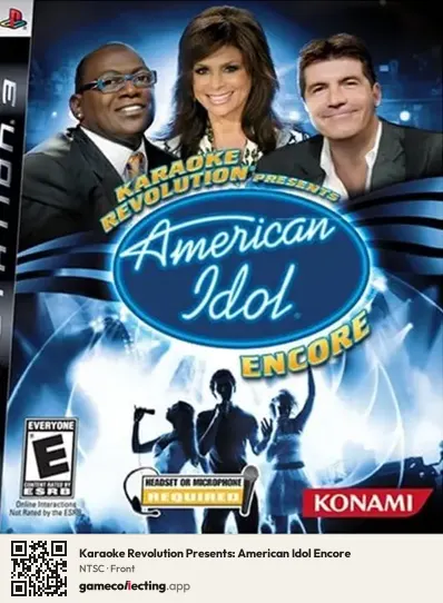 Karaoke Revolution Presents: American Idol Encore PlayStation 3, NTSC box front