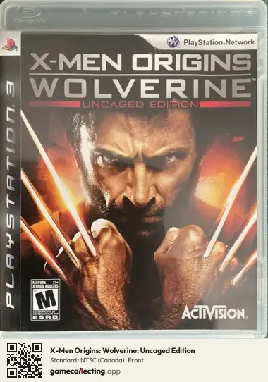 X-Men Origins: Wolverine: Uncaged Edition PlayStation 3, Canada box front
