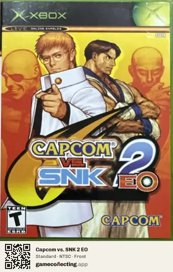 Capcom vs. SNK 2 EO Xbox, NTSC box front
