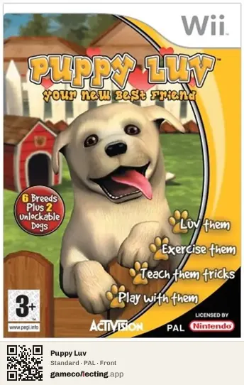 Puppy Luv Nintendo Wii, PAL box front