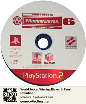 World Soccer Winning Eleven 6: Final Evolution PlayStation 2, Asia disc