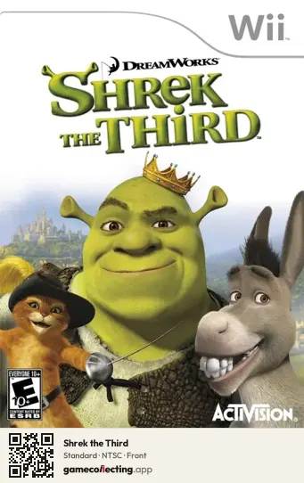 Shrek the Third Nintendo Wii, NTSC box front