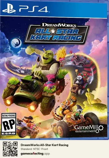 DreamWorks All-Star Kart Racing PlayStation 4, NTSC box front