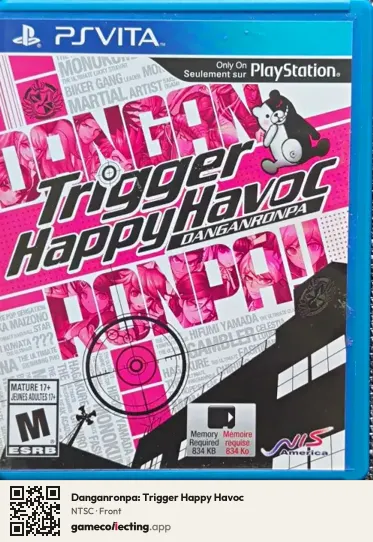Danganronpa: Trigger Happy Havoc PlayStation Vita, NTSC box front