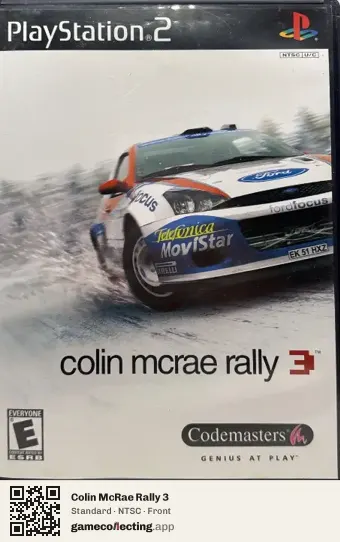 Colin McRae Rally 3 PlayStation 2, NTSC box front