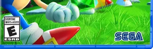 Sonic Superstars, the ESRB box on its front