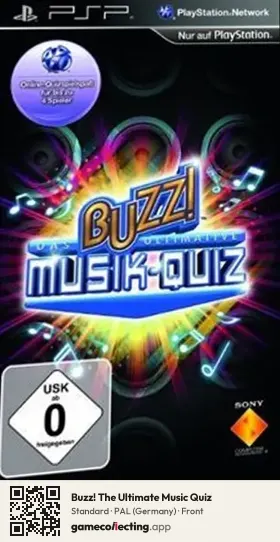 Buzz! The Ultimate Music Quiz PlayStation Portable, Germany box front