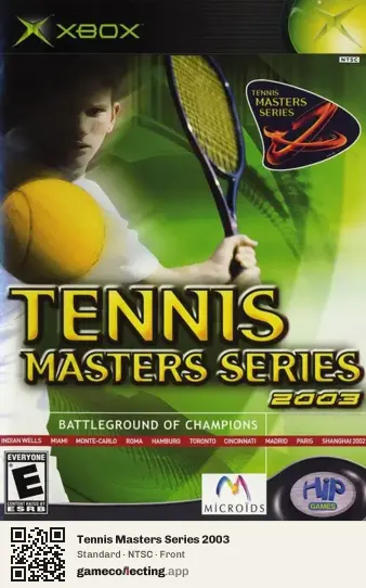 Tennis Masters Series 2003 Xbox, NTSC box front