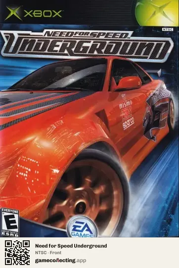 Need for Speed Underground Xbox, NTSC box front