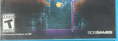 Terraria, the ESRB box on its front