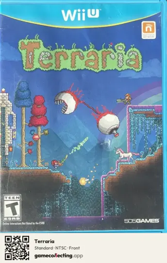 Terraria Nintendo Wii U, NTSC box front