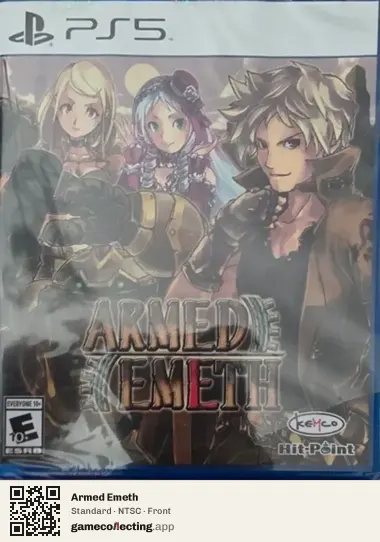 Armed Emeth PlayStation 5, NTSC box front