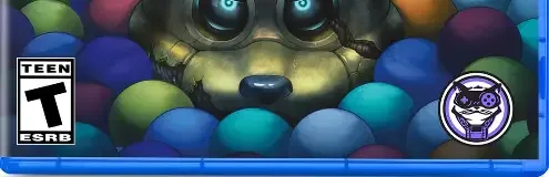 Five Nights at Freddy's: Into the Pit, the ESRB box on its front