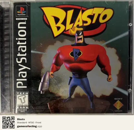Blasto PlayStation, NTSC box front