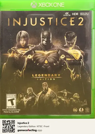 Injustice 2 Xbox One, NTSC box front