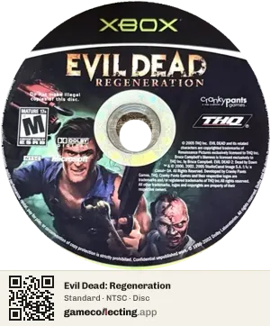Evil Dead: Regeneration Xbox, NTSC disc