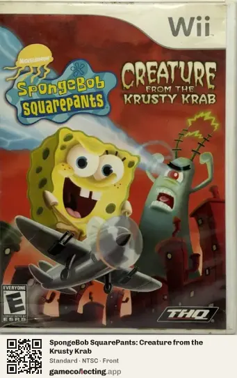 SpongeBob SquarePants: Creature from the Krusty Krab Nintendo Wii, NTSC box front
